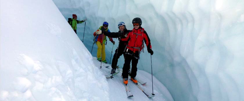 Freeride Gletscherabfahrten Bergführer Zermatt